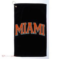 Varsity Miami Football Orange Version Golf Towel thumb 0