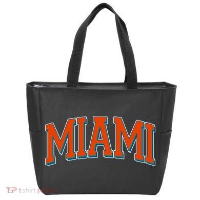 Varsity Miami Football Orange Version Tote Bag