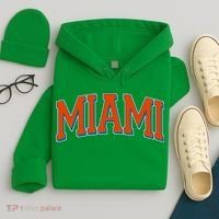 Varsity Miami Football Orange Version Hoodie thumb 4