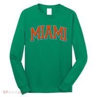 Varsity Miami Football Orange Version Long Sleeve Shirt thumb 0