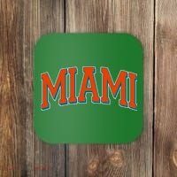 Varsity Miami Football Orange Version Coaster thumb 0
