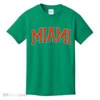 Varsity Miami Football Orange Version Kids T-Shirt thumb 0