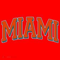 Varsity Miami Football Orange Version Santa Hat thumb 1