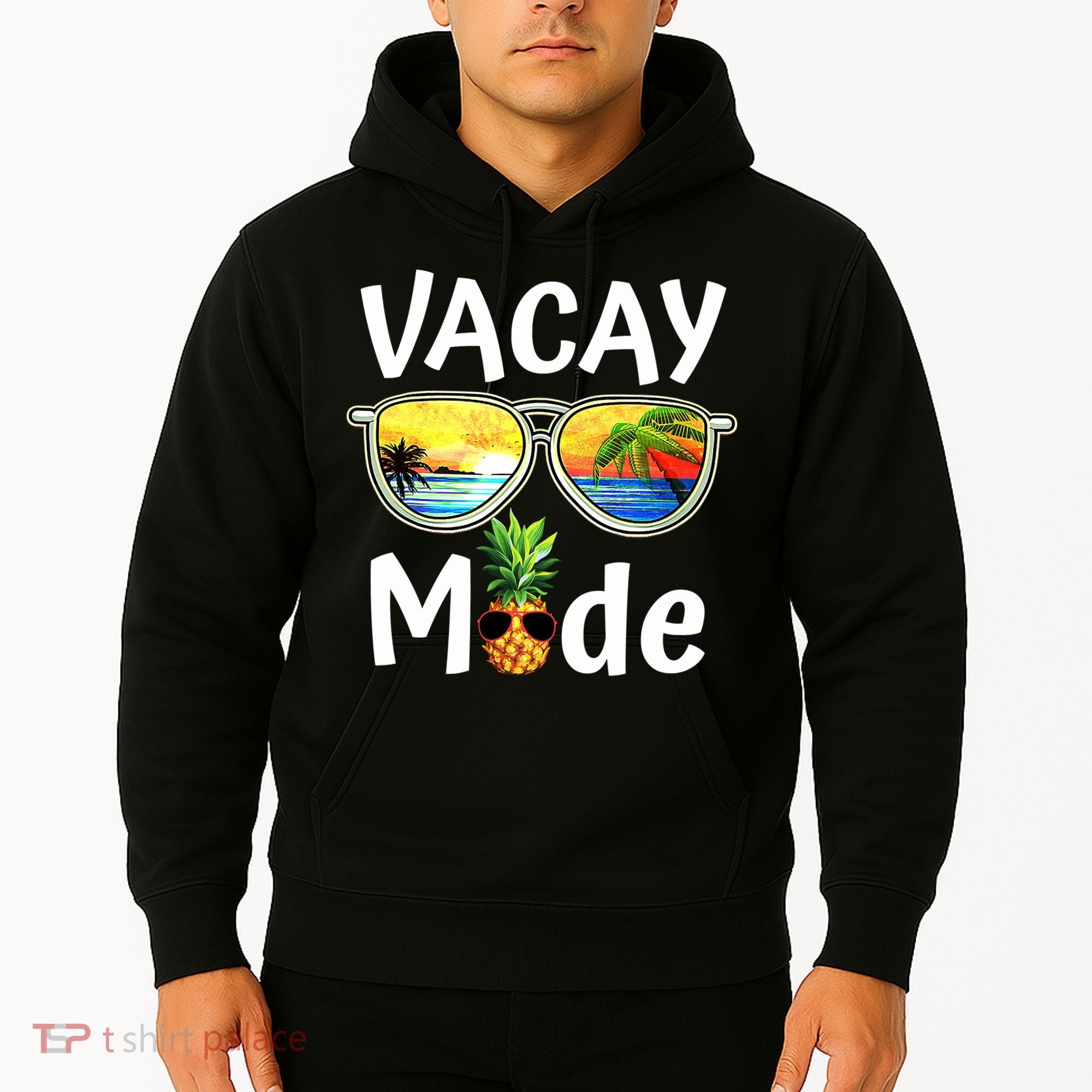 Vacay Mode Family Vacation Summer Sunglasses Beach Pineapple Hoodie