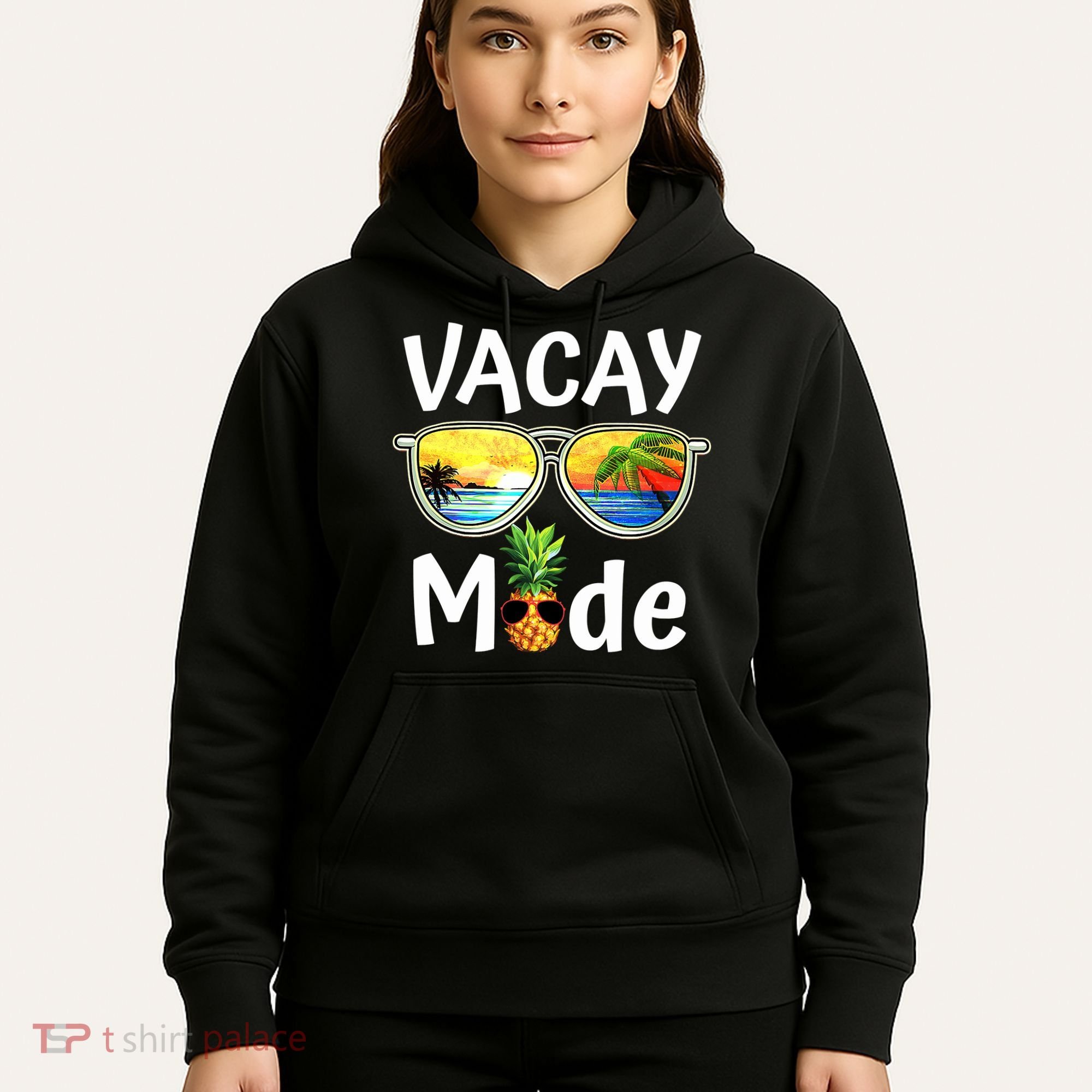 Vacay Mode Family Vacation Summer Sunglasses Beach Pineapple Hoodie