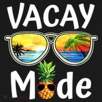 Vacay Mode Family Vacation Summer Sunglasses Beach Pineapple Sweatshirt thumb 3