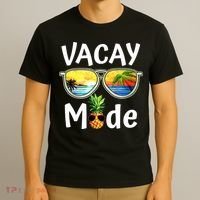 Vacay Mode Family Vacation Summer Sunglasses Beach Pineapple T-Shirt thumb 3
