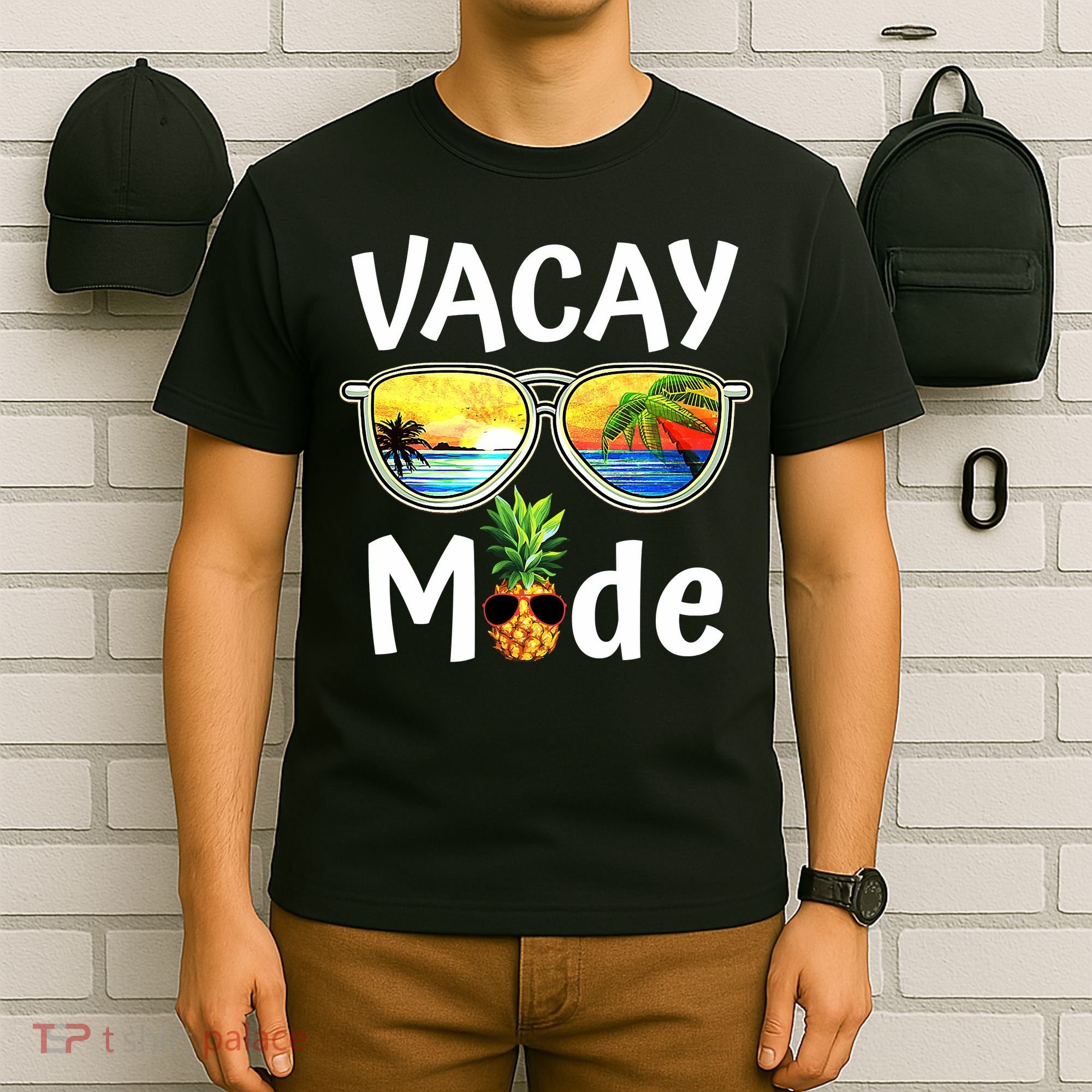 Vacay Mode Family Vacation Summer Sunglasses Beach Pineapple T-Shirt