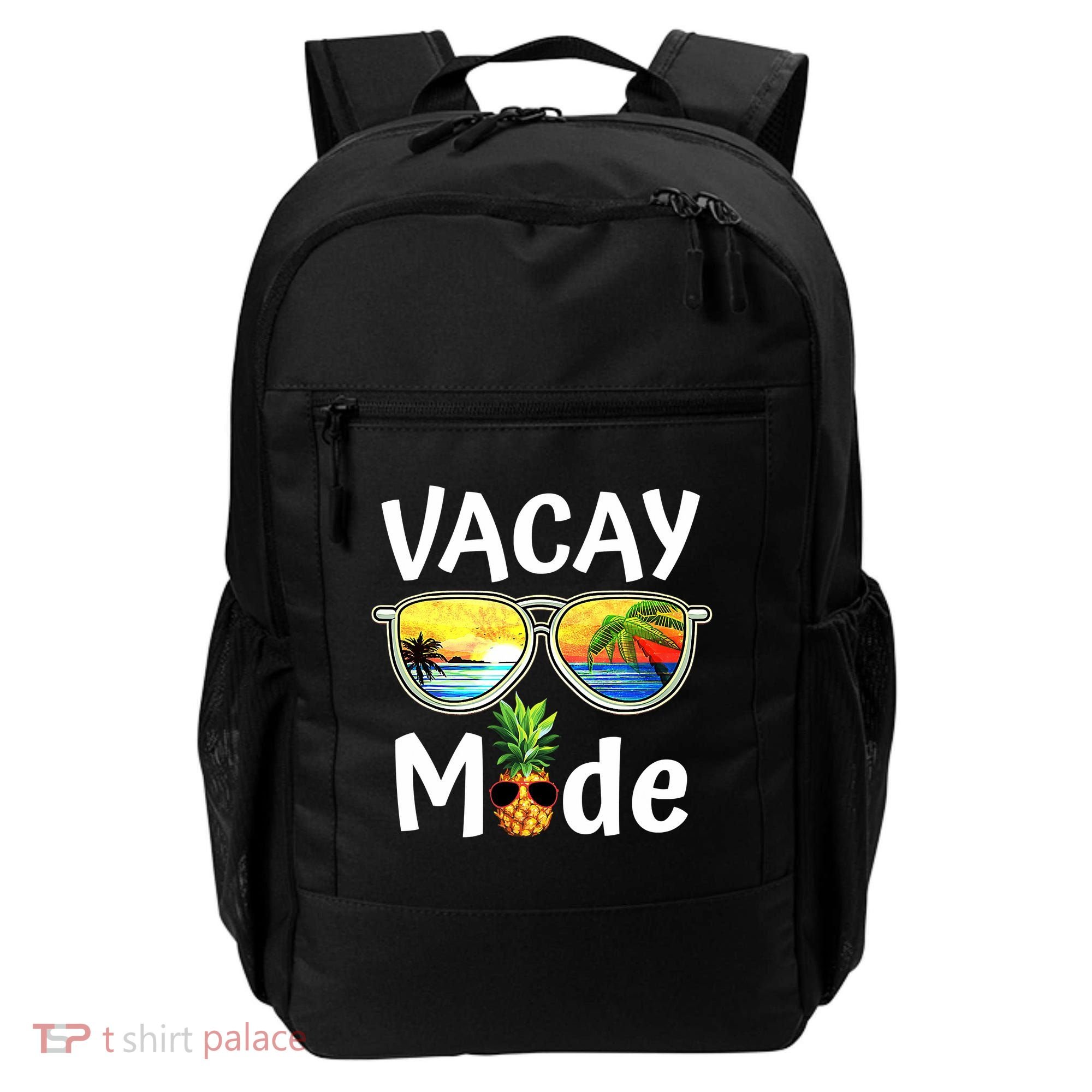 Vacay Mode Family Vacation Summer Sunglasses Beach Pineapple Backpack