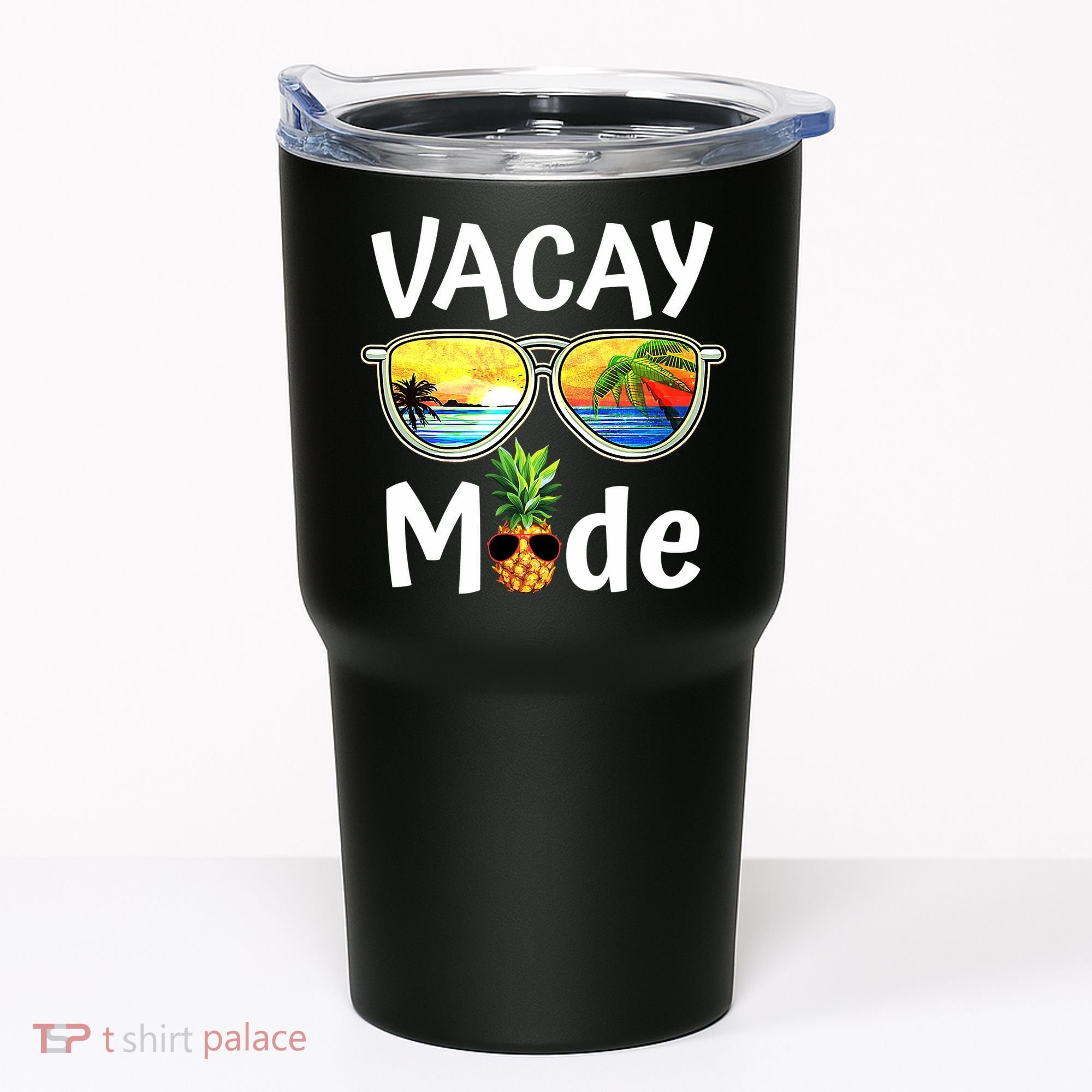 Vacay Mode Family Vacation Summer Sunglasses Beach Pineapple Tumbler