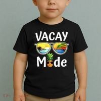 Vacay Mode Family Vacation Summer Sunglasses Beach Pineapple Toddler T-Shirt thumb 2