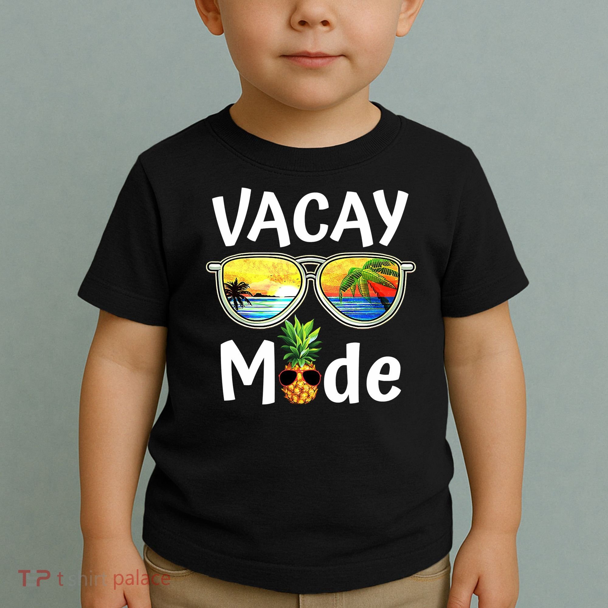 Vacay Mode Family Vacation Summer Sunglasses Beach Pineapple Toddler T-Shirt