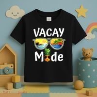 Vacay Mode Family Vacation Summer Sunglasses Beach Pineapple Toddler T-Shirt thumb 3