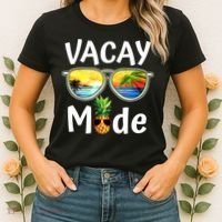 Vacay Mode Family Vacation Summer Sunglasses Beach Pineapple Women's T-Shirt thumb 2