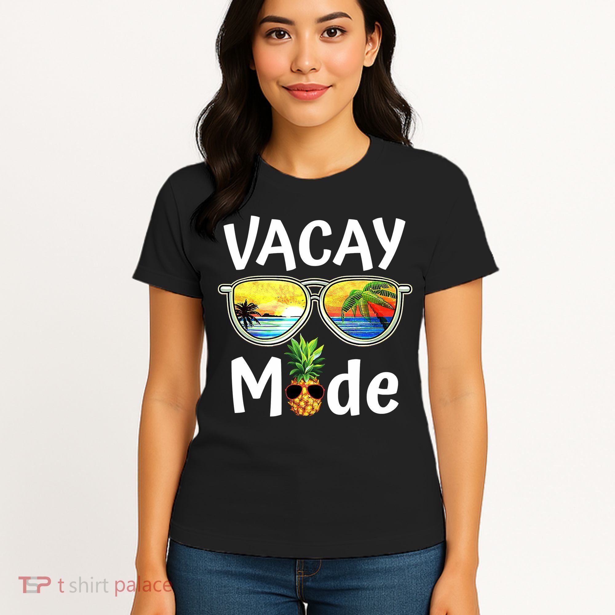 Vacay Mode Family Vacation Summer Sunglasses Beach Pineapple Women's T-Shirt
