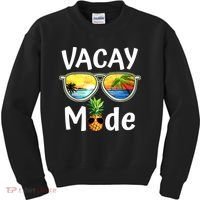 Vacay Mode Family Vacation Summer Sunglasses Beach Pineapple Kids Sweatshirt thumb 0