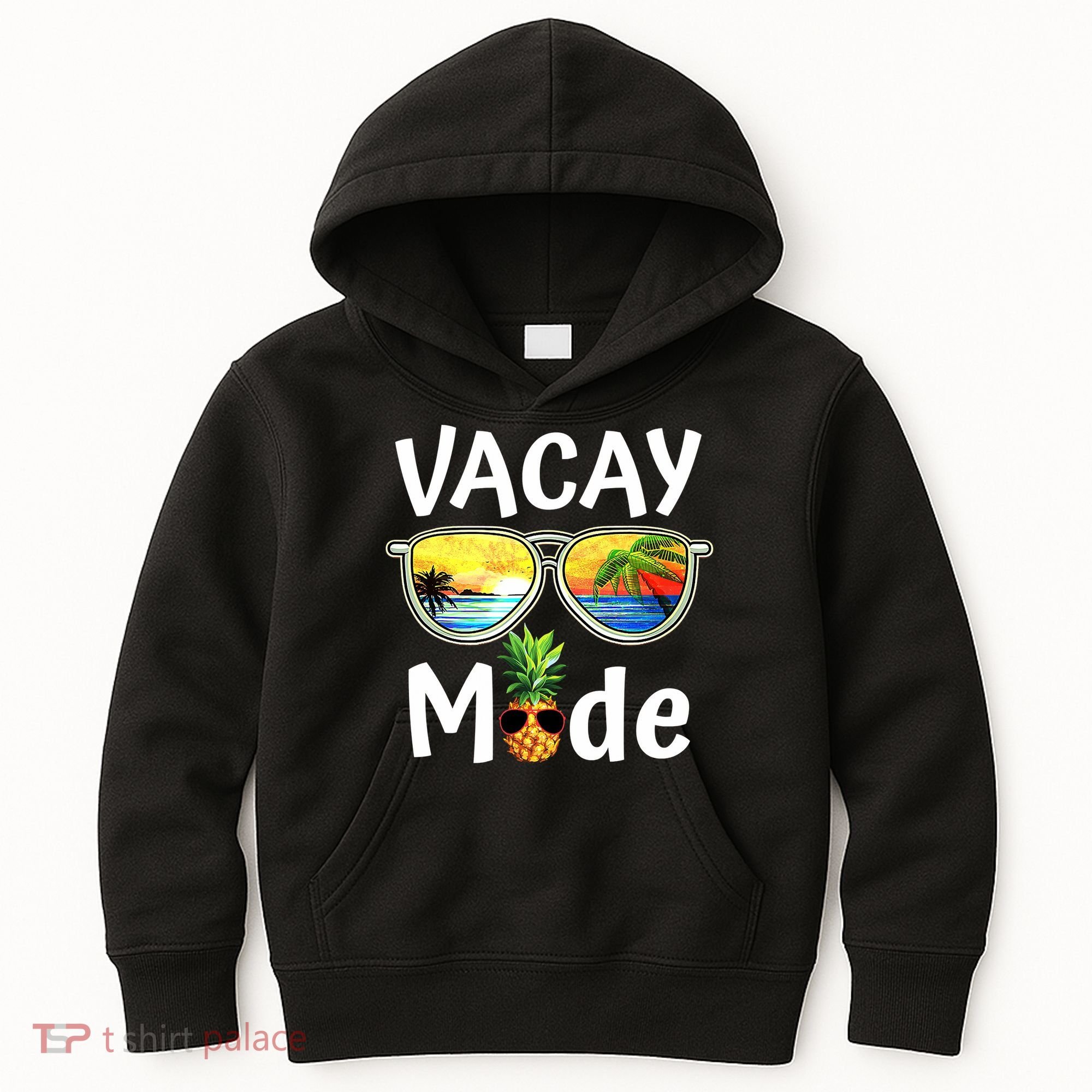 Vacay Mode Family Vacation Summer Sunglasses Beach Pineapple Kids Hoodie