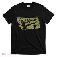Vintage Montana Fly Fishing Distressed Trout Fishing Trout T-Shirt thumb 0