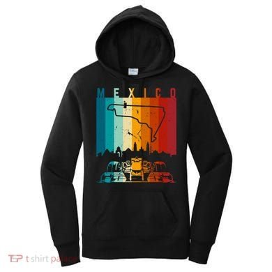 Vintage Mexico Formula Racing Track Circuit Fan Women's Hoodie