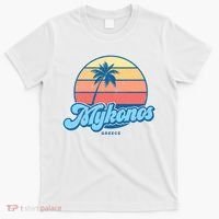 Vintage Mykonos Greece Classic 70s Retro Surfer T-Shirt thumb 0