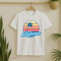 Vintage Mykonos Greece Classic 70s Retro Surfer T-Shirt thumb 2