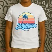 Vintage Mykonos Greece Classic 70s Retro Surfer T-Shirt thumb 3