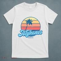 Vintage Mykonos Greece Classic 70s Retro Surfer T-Shirt thumb 5