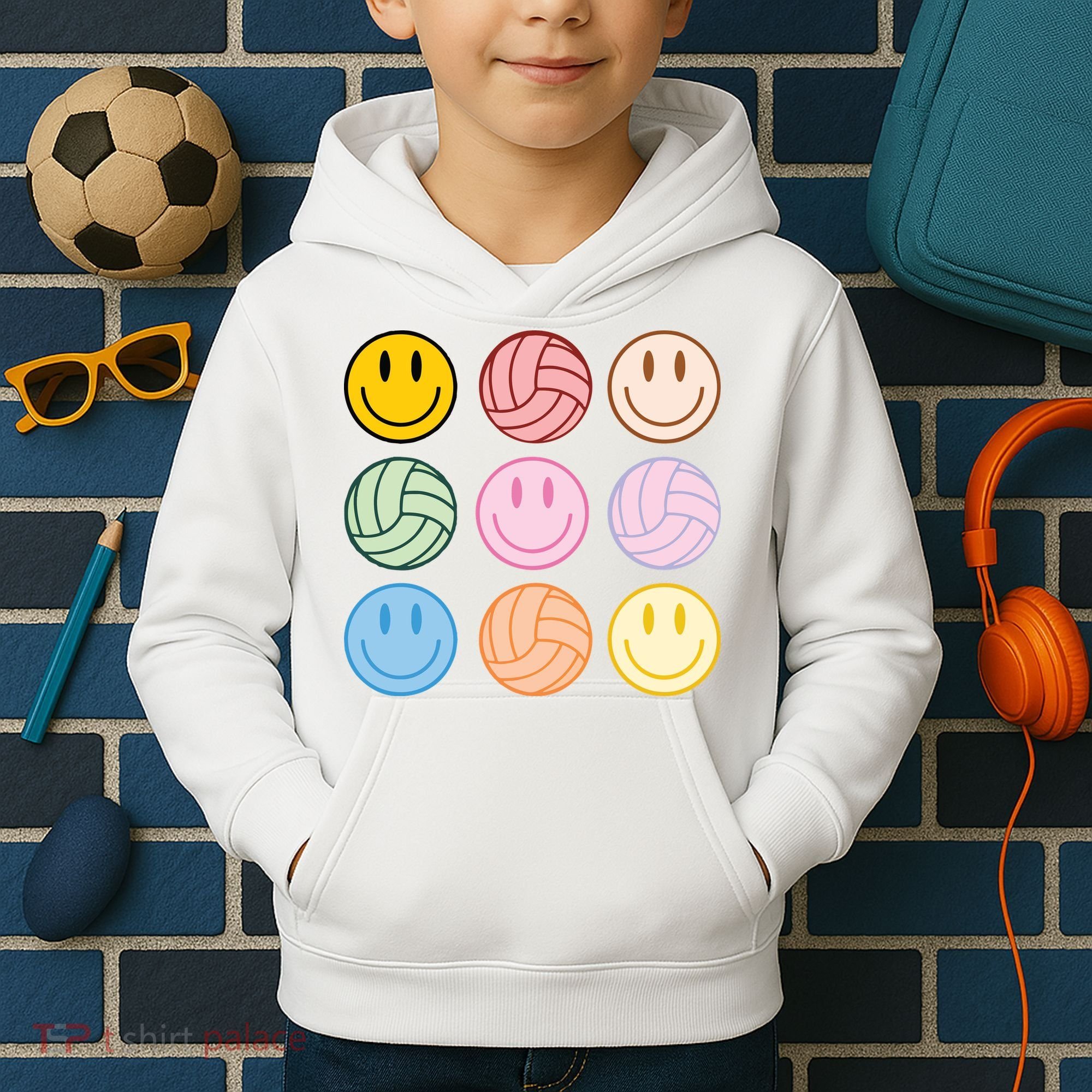 Volleyball Mom Game Day Kids Hoodie