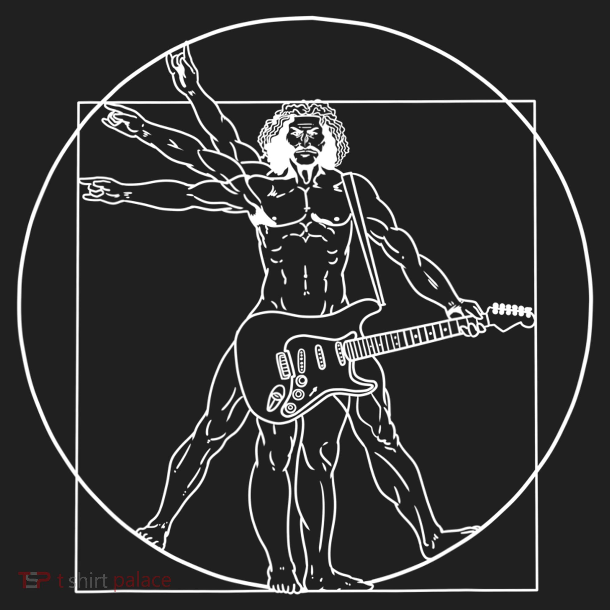 Vitruvian Man Guitar Music Player Da Vinci Guitarist Gift Tumbler
