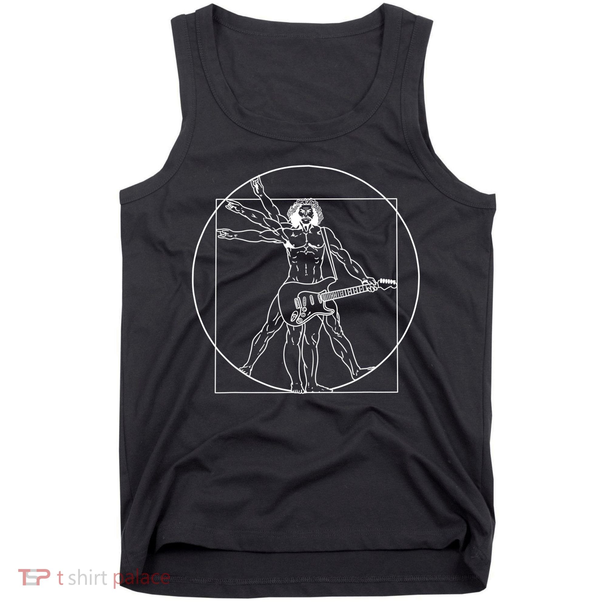 Vitruvian Man Guitar Music Player Da Vinci Guitarist Gift Tank Top