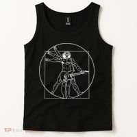 Vitruvian Man Guitar Music Player Da Vinci Guitarist Gift Tank Top thumb 2