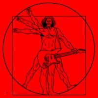 Vitruvian Man Guitar Music Player Da Vinci Guitarist Gift Santa Hat thumb 1