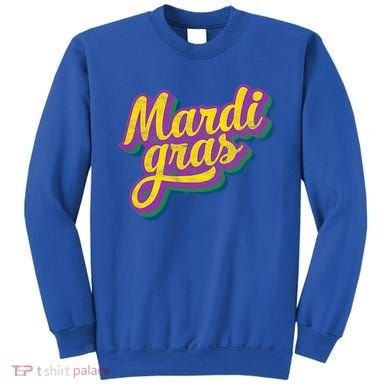 Vintage Mardi Gras Gift Retro Masquerade Costume Bead Parade Gift Sweatshirt