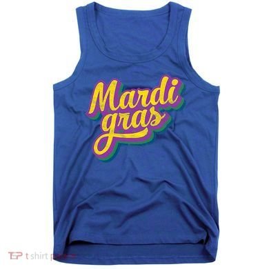 Vintage Mardi Gras Gift Retro Masquerade Costume Bead Parade Gift Tank Top