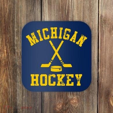 Vintage Michigan Hockey Coaster