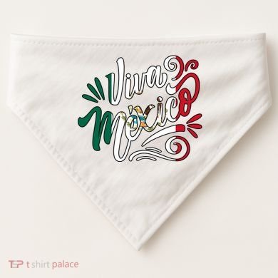 Viva Mexico Hispanic Mexican Heritage USA-Made Doggie Bandana