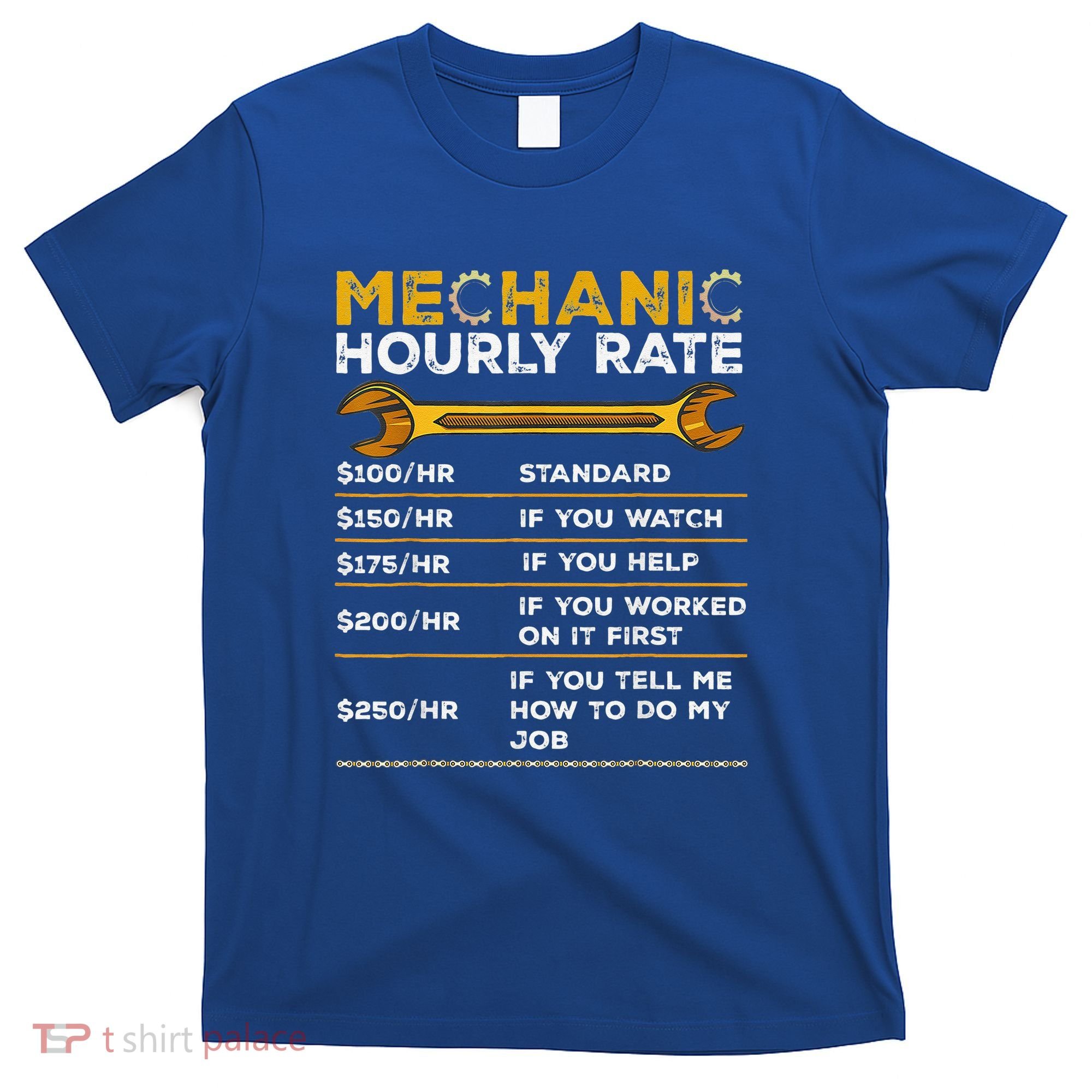 Vintage Mechanic Hourly Rate Gifts Labor Rates T-Shirt