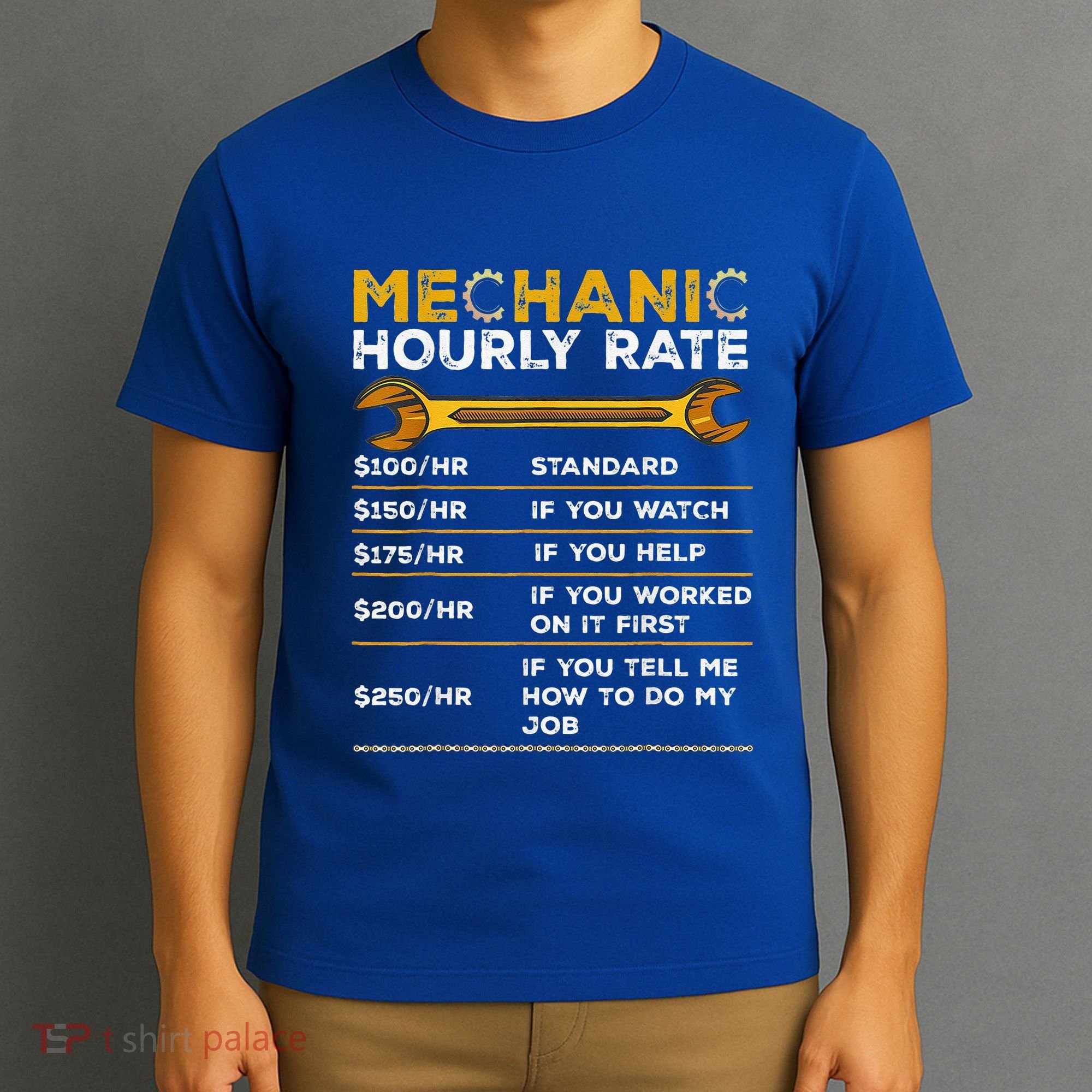 Vintage Mechanic Hourly Rate Gifts Labor Rates T-Shirt