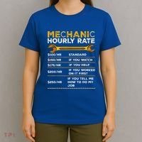 Vintage Mechanic Hourly Rate Gifts Labor Rates T-Shirt thumb 4