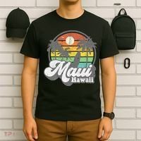 Vintage Maui Hawaii Hawaiian Beach Surfing 70s Surf Gift T-Shirt thumb 6