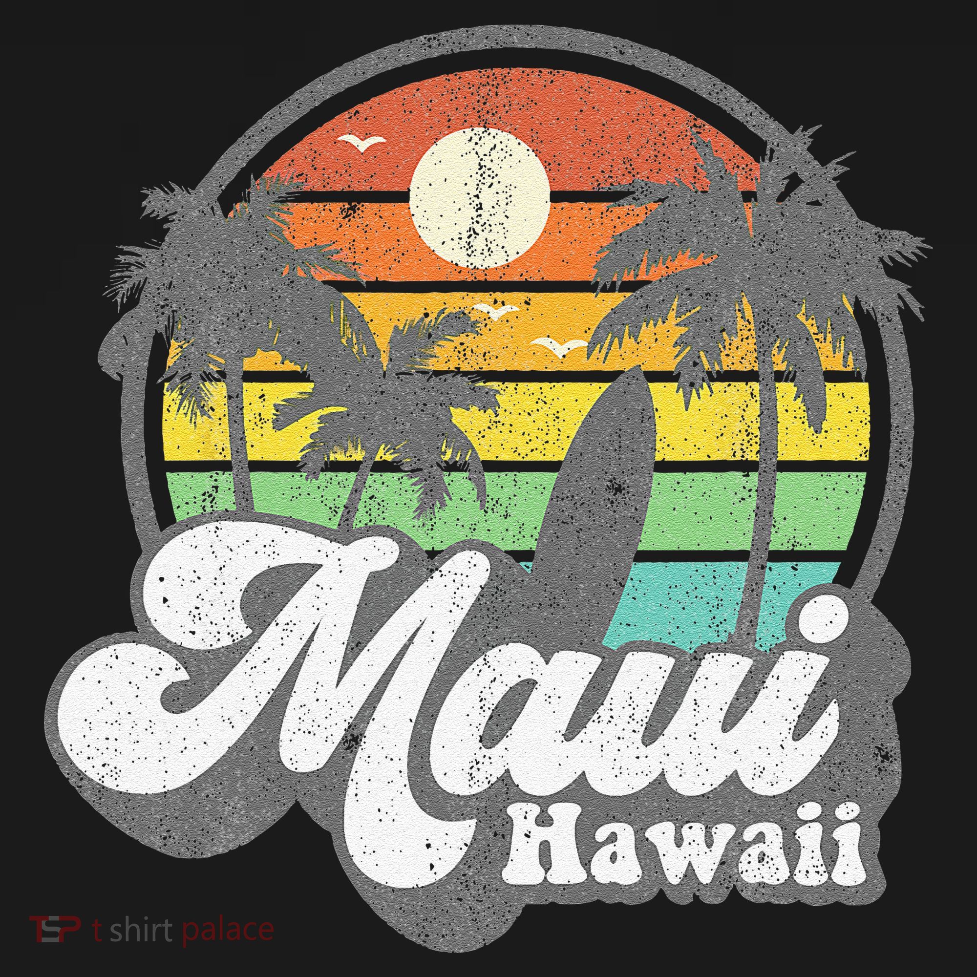 Vintage Maui Hawaii Hawaiian Beach Surfing 70s Surf Gift T-Shirt