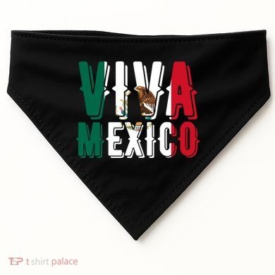 Viva Mexico Hispanic Mexican Heritage USA-Made Doggie Bandana