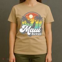 Vintage Maui Hawaii Hawaiian Beach Surfing 70's Surf Gift T-Shirt thumb 4