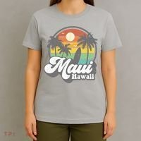 Vintage Maui Hawaii Hawaiian Beach Surfing 70's Surf Gift T-Shirt thumb 4