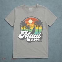 Vintage Maui Hawaii Hawaiian Beach Surfing 70's Surf Gift T-Shirt thumb 5