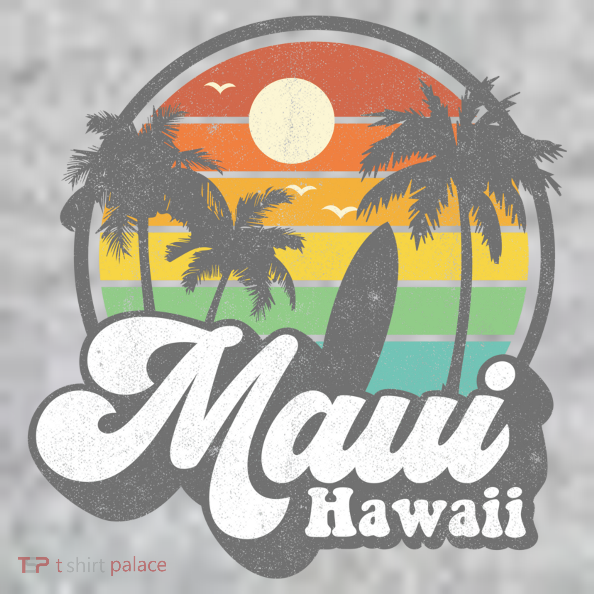 Vintage Maui Hawaii Hawaiian Beach Surfing 70's Surf Gift T-Shirt