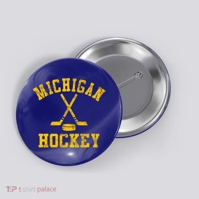 Vintage Michigan Hockey Gift Button