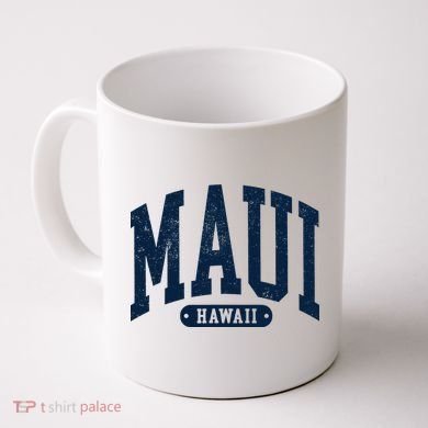 Vintage Maui Hawaii Distressed Retro Beach Vacation Coffee Mug
