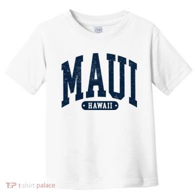 Vintage Maui Hawaii Distressed Retro Beach Vacation Toddler T-Shirt