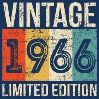 Vintage Made In 1966 Birthday T-Shirt thumb 7